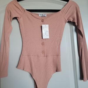 Mauve pink body suit